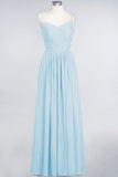 MISSHOW offers A-Line Spaghetti-Straps Sweetheart Sleeveless Bridesmaid Dress Ruffles Chiffon Evening Maxi Gown at a good price from 100D Chiffon to A-line Floor-length them. Lightweight yet affordable home,beach,swimming useBridesmaid Dresses.