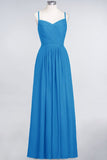 MISSHOW offers A-Line Spaghetti-Straps Sweetheart Sleeveless Bridesmaid Dress Ruffles Chiffon Evening Maxi Gown at a good price from 100D Chiffon to A-line Floor-length them. Lightweight yet affordable home,beach,swimming useBridesmaid Dresses.