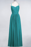 MISSHOW offers A-Line Spaghetti-Straps Sweetheart Sleeveless Bridesmaid Dress Ruffles Chiffon Evening Maxi Gown at a good price from 100D Chiffon to A-line Floor-length them. Lightweight yet affordable home,beach,swimming useBridesmaid Dresses.