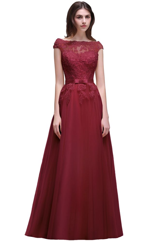 MISSHOW offers gorgeous Ivory,Dusty Rose,Burgundy,Royal Blue,Dark Navy,Black,Light Champagne Jewel party dresses with delicately handmade Lace,Appliques,Buttons in size 0-26W. Shop Floor-length prom dresses at affordable prices.