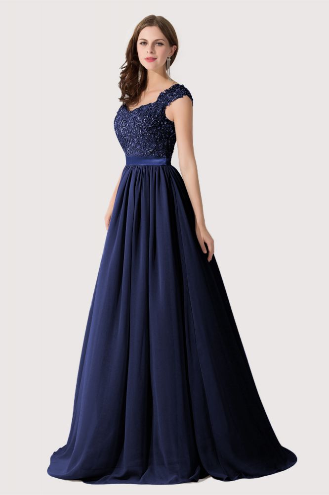 MISSHOW offers gorgeous Same as Picture,Blushing Pink,Burgundy,Regency,Lilac,Dark Navy,Black,Mint Green V-neck party dresses with delicately handmade Appliques in size 0-26W. Shop Floor-length prom dresses at affordable prices.