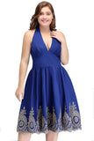 MISSHOW offers gorgeous Pool V-neck party dresses with delicately handmade Appliques in size 0-26W. Shop Mini prom dresses at affordable prices.