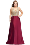 MISSHOW offers gorgeous Red V-neck party dresses with delicately handmade Beading,Appliques in size 0-26W. Shop Floor-length prom dresses at affordable prices.