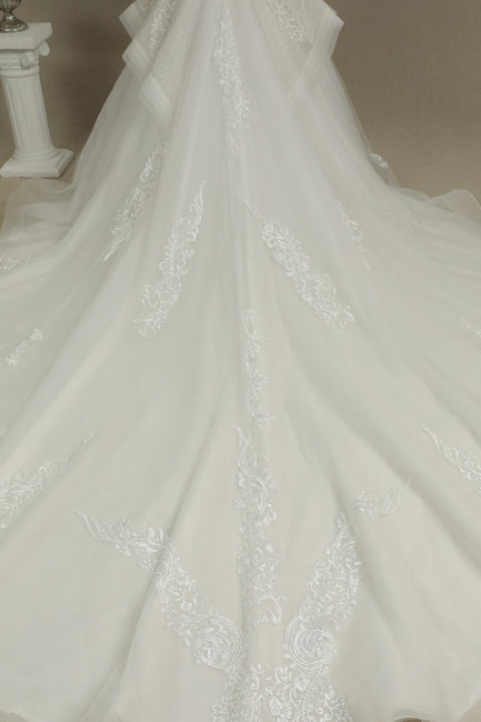 A-line Wedding dress | Wedding dresses with sleeves-misshow.com