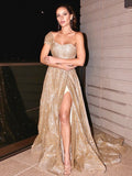 A-Line/Elegant One-Shoulder Sleeveless Ruched Prom Dresses