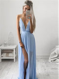 A-Line/Elegant Spaghetti Straps Sleeveless Chiffon Ruched Floor-Length Prom Dresses