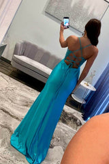 Spaghetti Strap Sleeveless Long Mermaid Formal Dress With Appliques