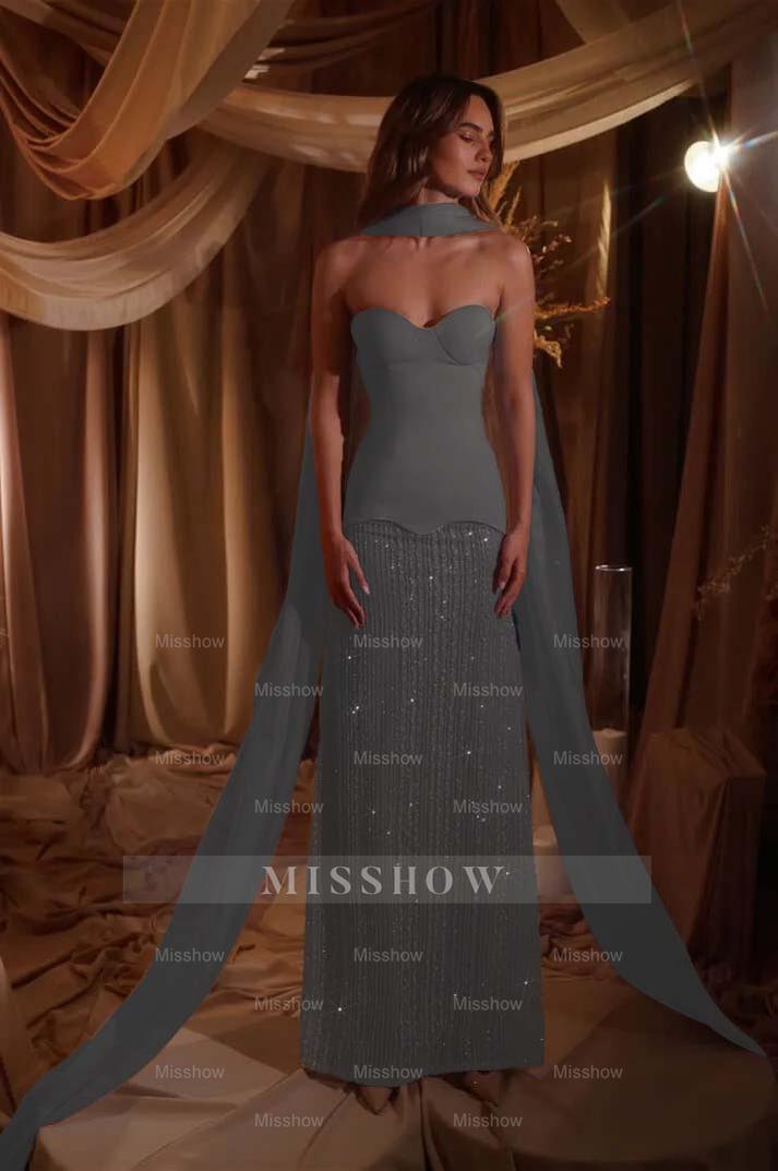 Sweetheart Strapless Sleeveless Long Formal Dress With Beading