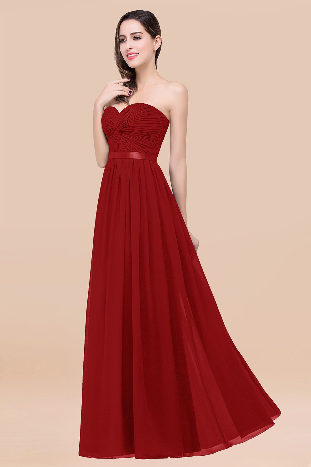 Affordable Sweetheart Ruffle Navy Chiffon Bridesmaid Dresses With Ribbon Affordable Sweetheart Ruffle Navy Chiffon Bridesmaid Dresses With Ribbon