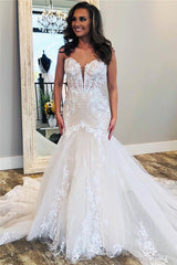 Find this Chic Deep V-neck White Wedding Dressat Misshow, available in everyone color and size you could possibly imagine, which makes picking out the perfect prom dress for your big day easily!