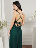 Affordable V-Neck Straps Chiffon Bridesmaid Dresses-misshow.com