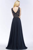 MISSHOW offers Aline Chiffon Appliques Evening Maxi Gown Crystals Sleeveless Party Dres at a good price from Misshow