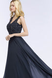 MISSHOW offers Aline Chiffon Appliques Evening Maxi Gown Crystals Sleeveless Party Dres at a good price from Misshow