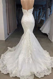 Amazing Sweetheart Appliqued Mermaid Elegant Wedding Dresses