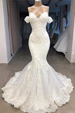 Amazing Sweetheart Appliqued Mermaid Elegant Wedding Dresses