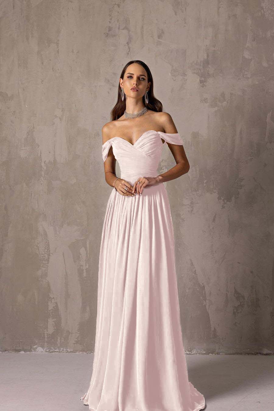 Off the Shoulder Strapless Sleeveless Long Formal Dress With Ruffles