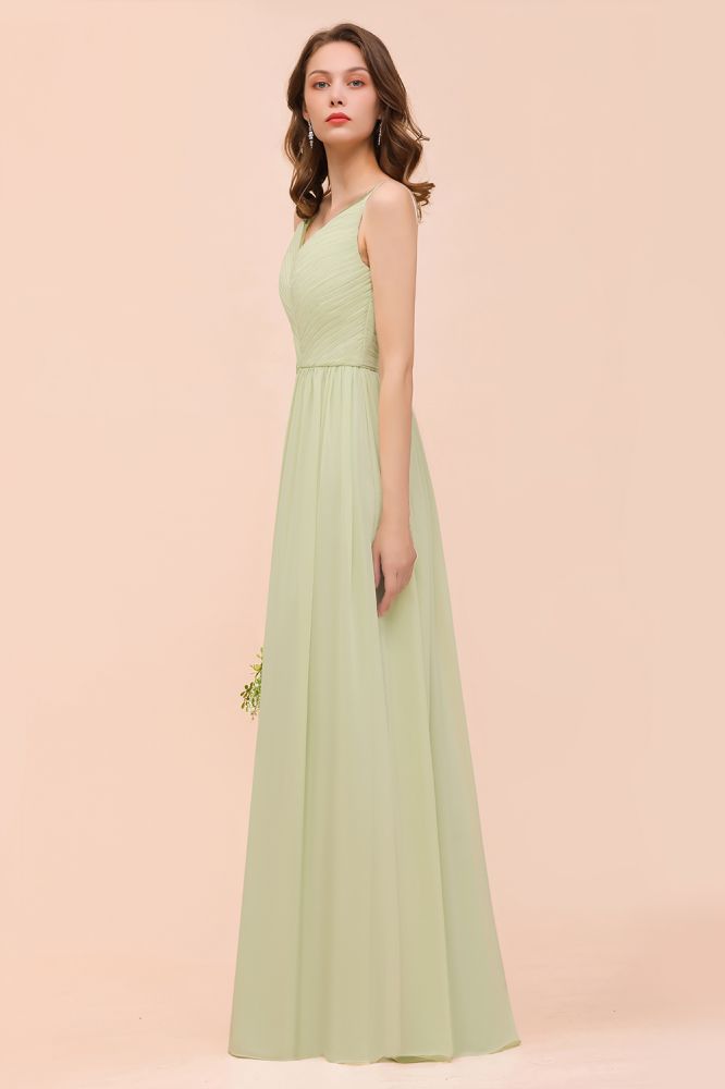 Backless Sage Bridesmaid Dress Floor Length Spring /Summer Maid of honor Dress Backless Sage Bridesmaid Dress Floor Length Spring /Summer Maid of honor Dress