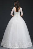 This elegant Jewel Tulle wedding dress with Appliques could be custom made in plus size for curvy women. Plus size Half-Sleeves Ball Gown bridal gowns are classic yet cheap.