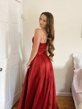 Ball Gown Ruffles Satin Sleeveless Strapless Prom Dresses