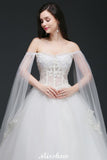 This elegant Off-the-shoulder Tulle wedding dress with Lace could be custom made in plus size for curvy women. Plus size Sleeveless Ball Gown bridal gowns are classic yet cheap.