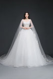 Ball Gowns Appliques Straps Tulle Elegant Wedding Dresses