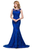 MISSHOW offers gorgeous Royal Blue Jewel party dresses with delicately handmade Crystal,Appliques in size 0-26W. Shop Floor-length prom dresses at affordable prices.