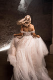 Beautiful A-line Boho Off-the-shoulder Wedding Dresses With Lace-misshow.com