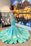 Beautiful High-neck Sweetheart Sleeveless Mermaid Prom Dress With Beading-misshow.com