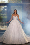 Beautiful Long A-line Straps Satin Appiques Wedding Dresses With Lace-misshow.com