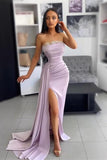 Beautiful Long Mermaid Sequined Sleeveless Prom Dress With Slit-misshow.com