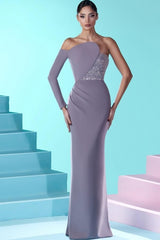 Beautiful Long Mermaid Strapless Lace Long Sleeve Prom Evening Dresses