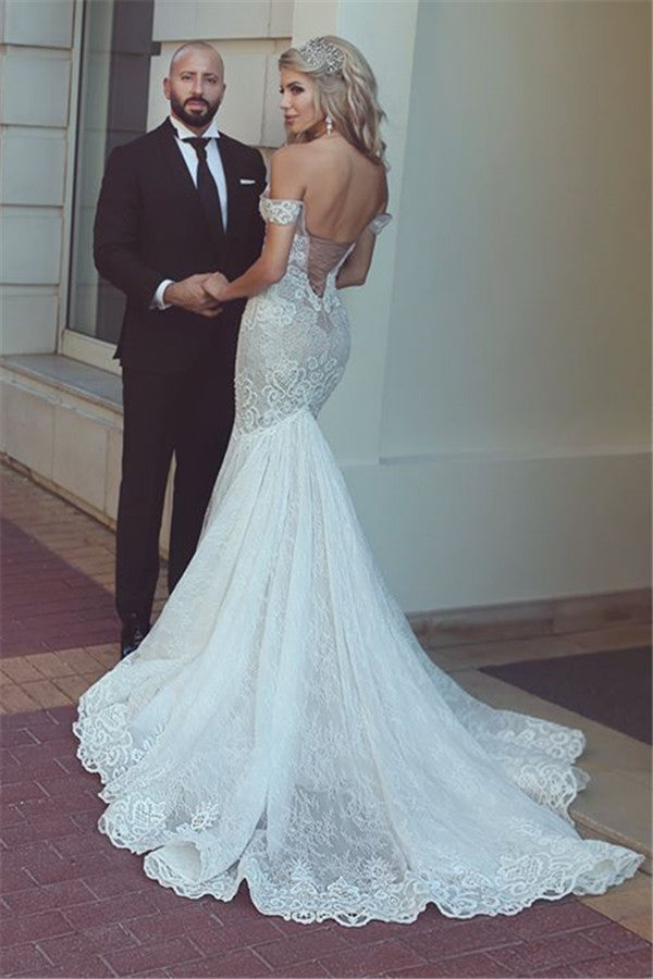 Find this Chic Deep V-neck White Wedding Dressat Misshow, available in everyone color and size you could possibly imagine, which makes picking out the perfect prom dress for your big day easily!