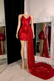 Beautiful Spaghetti Strap Sleeveless Mini Prom Dress With Train-misshow.com
