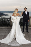 Beautiful Strapless Sweetheart Mermaid Wedding Dress with Chapel Train-misshow.com