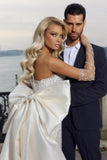 Beautiful Strapless Sweetheart Mermaid Wedding Dress with Chapel Train-misshow.com