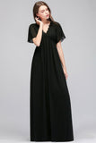 MISSHOW offers Black Chiffon A-line Bridesmaid Dress V-Neck Floor Length at a good price from 100D Chiffon to A-line Floor-length them. Lightweight yet affordable home,beach,swimming useBridesmaid Dresses.