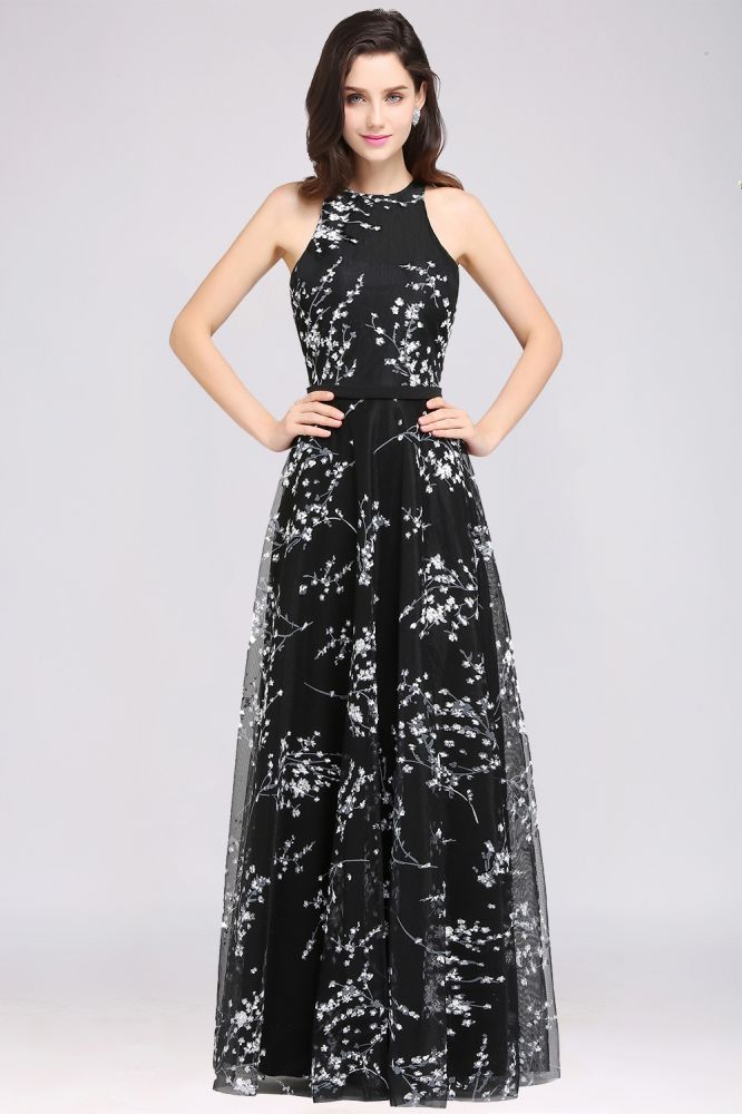 MISSHOW offers gorgeous Black Jewel party dresses with delicately handmade Embroidery in size 0-26W. Shop Floor-length prom dresses at affordable prices.