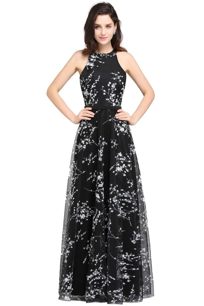 MISSHOW offers gorgeous Black Jewel party dresses with delicately handmade Embroidery in size 0-26W. Shop Floor-length prom dresses at affordable prices.