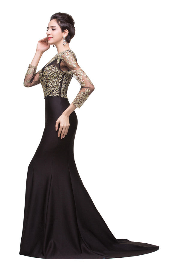 MISSHOW offers gorgeous Black Jewel party dresses with delicately handmade Beading,Appliques in size 0-26W. Shop Floor-length prom dresses at affordable prices.