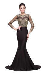 MISSHOW offers gorgeous Black Jewel party dresses with delicately handmade Beading,Appliques in size 0-26W. Shop Floor-length prom dresses at affordable prices.