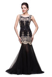 MISSHOW offers gorgeous Black Jewel party dresses with delicately handmade Sequined in size 0-26W. Shop Floor-length prom dresses at affordable prices.