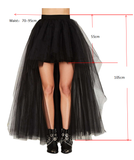 Black Women Tulle Skirt Casual Ballet Princess Skirt Long-misshow.com