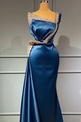 Blue Evening Dress Long Prom Evening Dresses in glitter-misshow.com