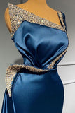 Blue Evening Dress Long Prom dresses in glitter-misshow.com