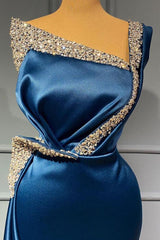 Blue Evening Dress Long Prom Evening Dresses in glitter-misshow.com