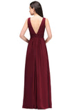 MISSHOW offers gorgeous Burgundy,Grape,Dark Navy,Black V-neck party dresses with delicately handmade Ruched in size 0-26W. Shop Floor-length prom dresses at affordable prices.