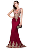 MISSHOW offers gorgeous Burgundy Jewel party dresses with delicately handmade Appliques in size 0-26W. Shop Floor-length prom dresses at affordable prices.