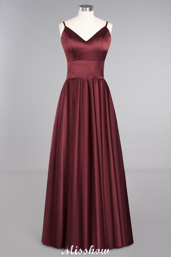 Burgundy Evening Maxi Dress Charming V-Neck Backless Wedding Party Dress | MISSHOW Burgundy Evening Maxi Dress Charming V-Neck Backless Wedding Party Dress | MISSHOW