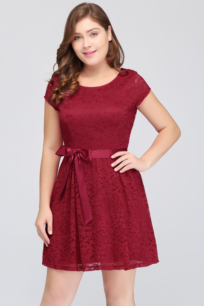 MISSHOW offers gorgeous Red Jewel party dresses with delicately handmade Lace,Bow in size 0-26W. Shop Mini prom dresses at affordable prices.