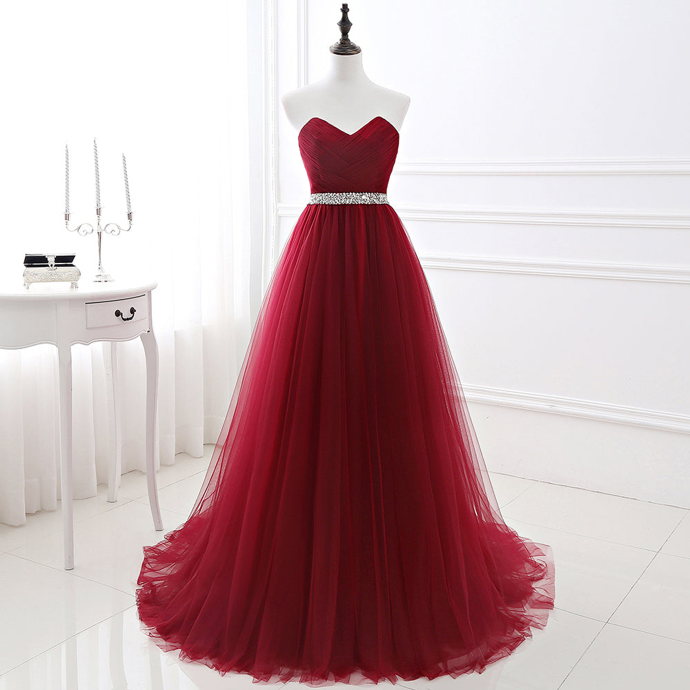 MISSHOW offers gorgeous White,Dusty Rose,Burgundy,Royal Blue,Dark Navy,Black,Dark Green,Dusty Blue Strapless party dresses with delicately handmade Crystal Floral Pin in size 0-26W. Shop Floor-length prom dresses at affordable prices.